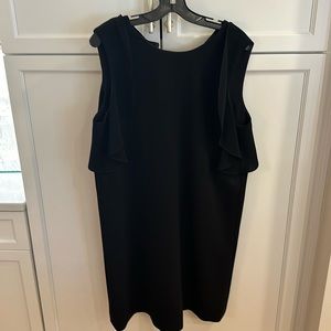 LaFayette Balck Cocktail dress with wavy sleeves.  Size L. NWT.  Make an offer.